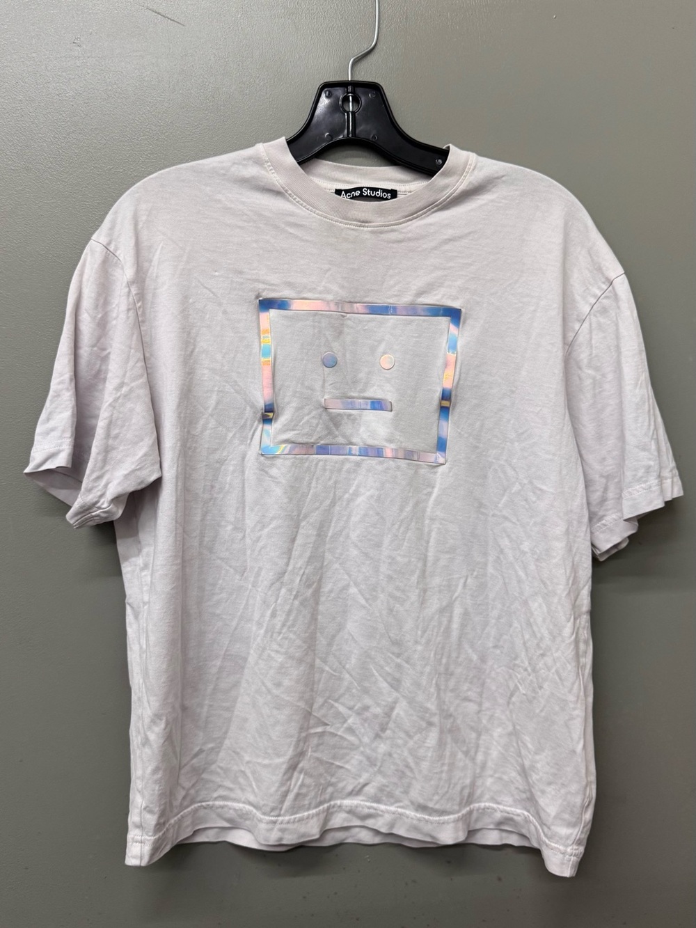 Acne Studios Exford Holographic Face Logo T-Shirt size Men’s XXS
